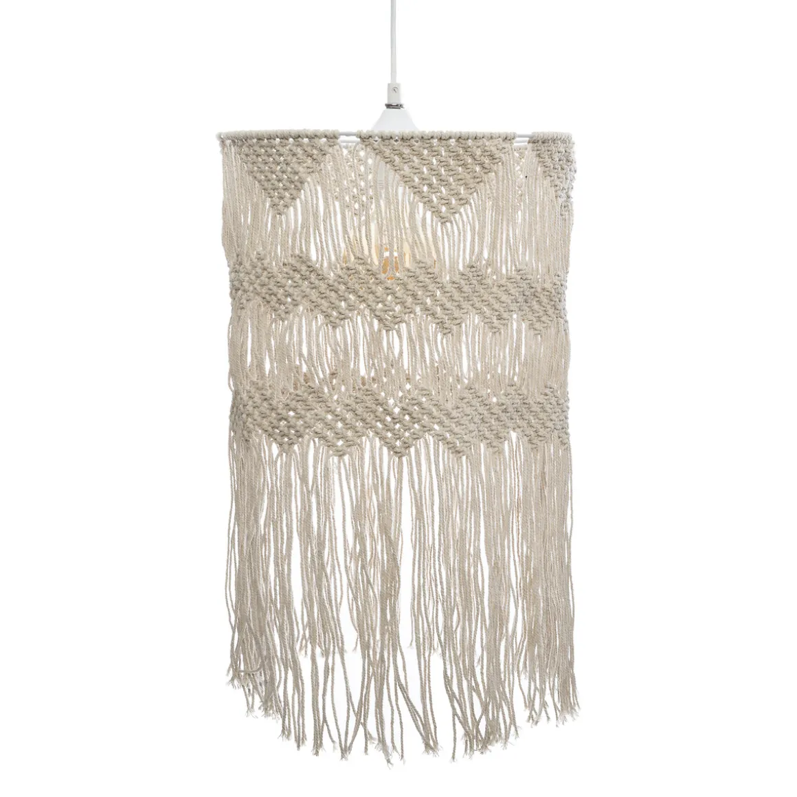 Candeeiro De Teto Macramé 30cm