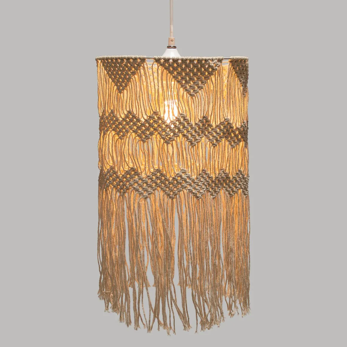 Candeeiro De Teto Macramé 30cm