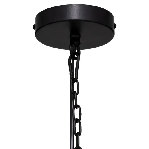 Candeeiro de teto SILAS preto em metal 23cm
