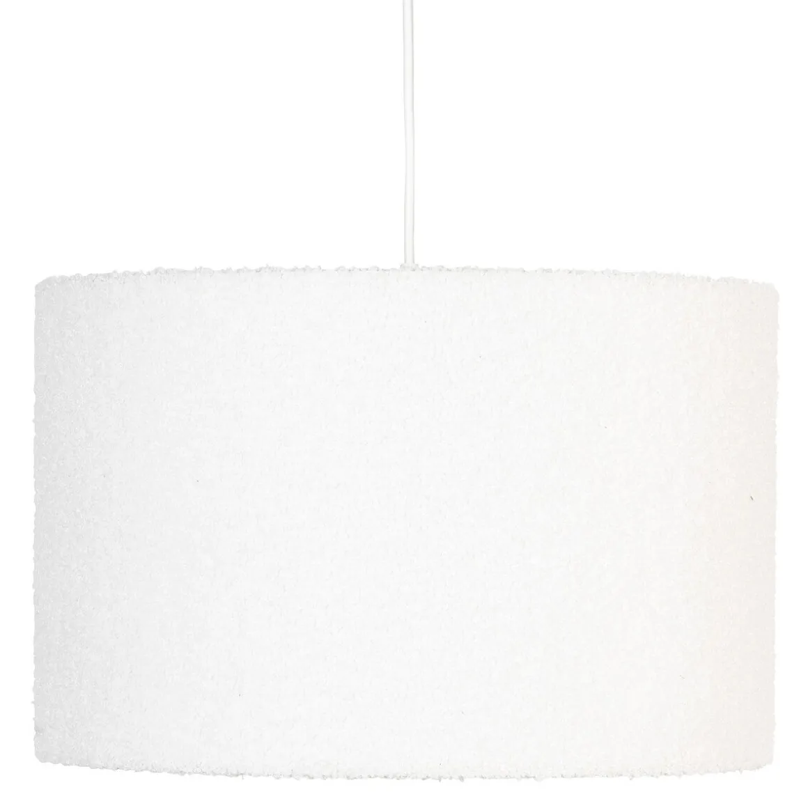 Candeeiro de teto TINA com abajour em pelo bouclé