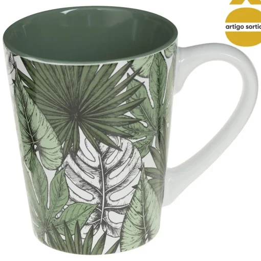 Caneca de cerâmica folhas JUNGLE 30cl