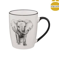 Caneca decorada SAFARI em porcelana 36cl