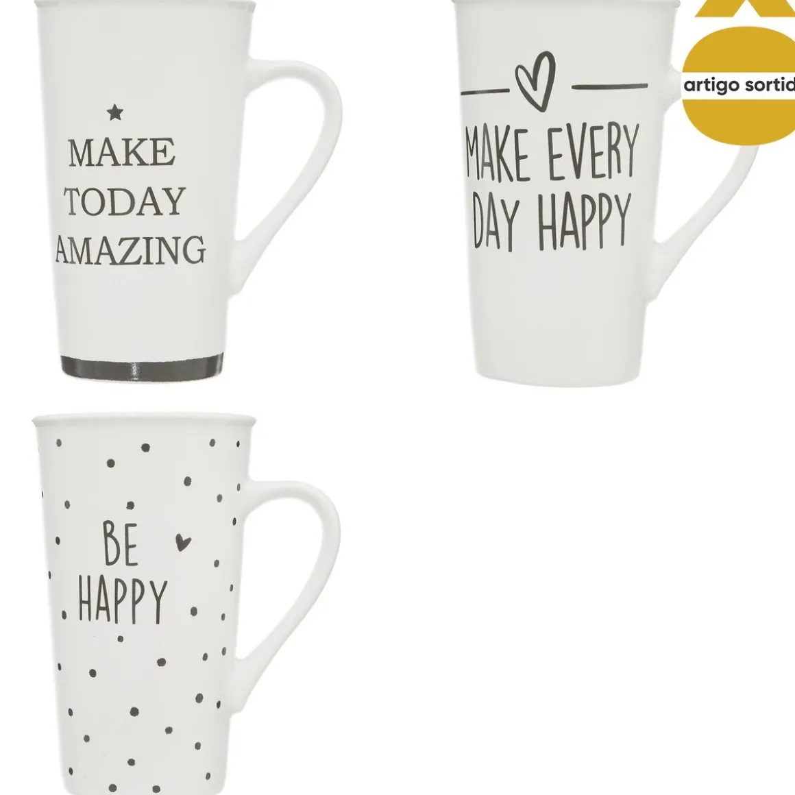 Caneca HAPPY em cerâmica 50cl