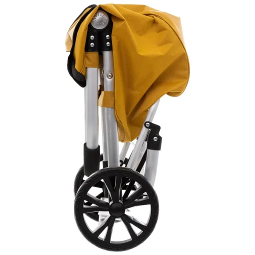 Carrinho de compras dobrável amarelo