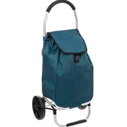 Carrinho de compras dobrável azul