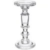 Castiçal em vidro transparente 24,5cm