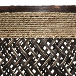 Cesto castanho de corda 30x34cm