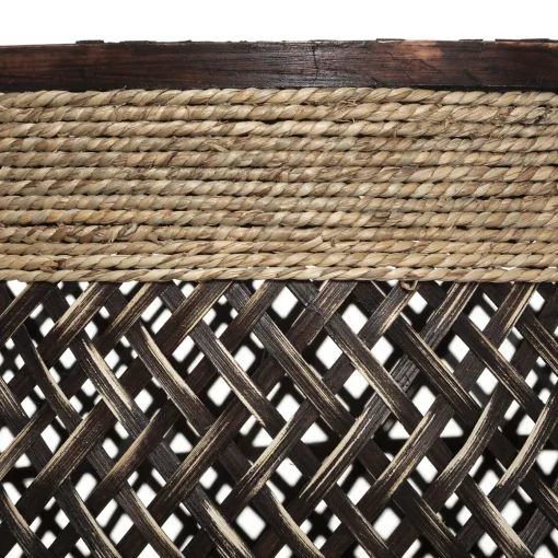 Cesto castanho de corda 30x34cm