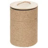 Cesto com tampa bege 43x30cm