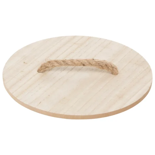 Cesto com tampa bege 43x30cm