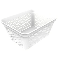 Cesto de arrumação branco alto grande
