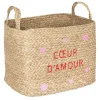 Cesto de arrumação com corações 30x38cm