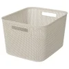 Cesto de arrumação crochet bege 19l