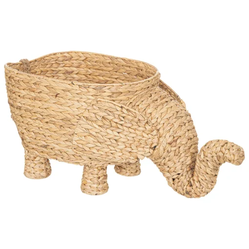 Cesto de arrumação elefante bege