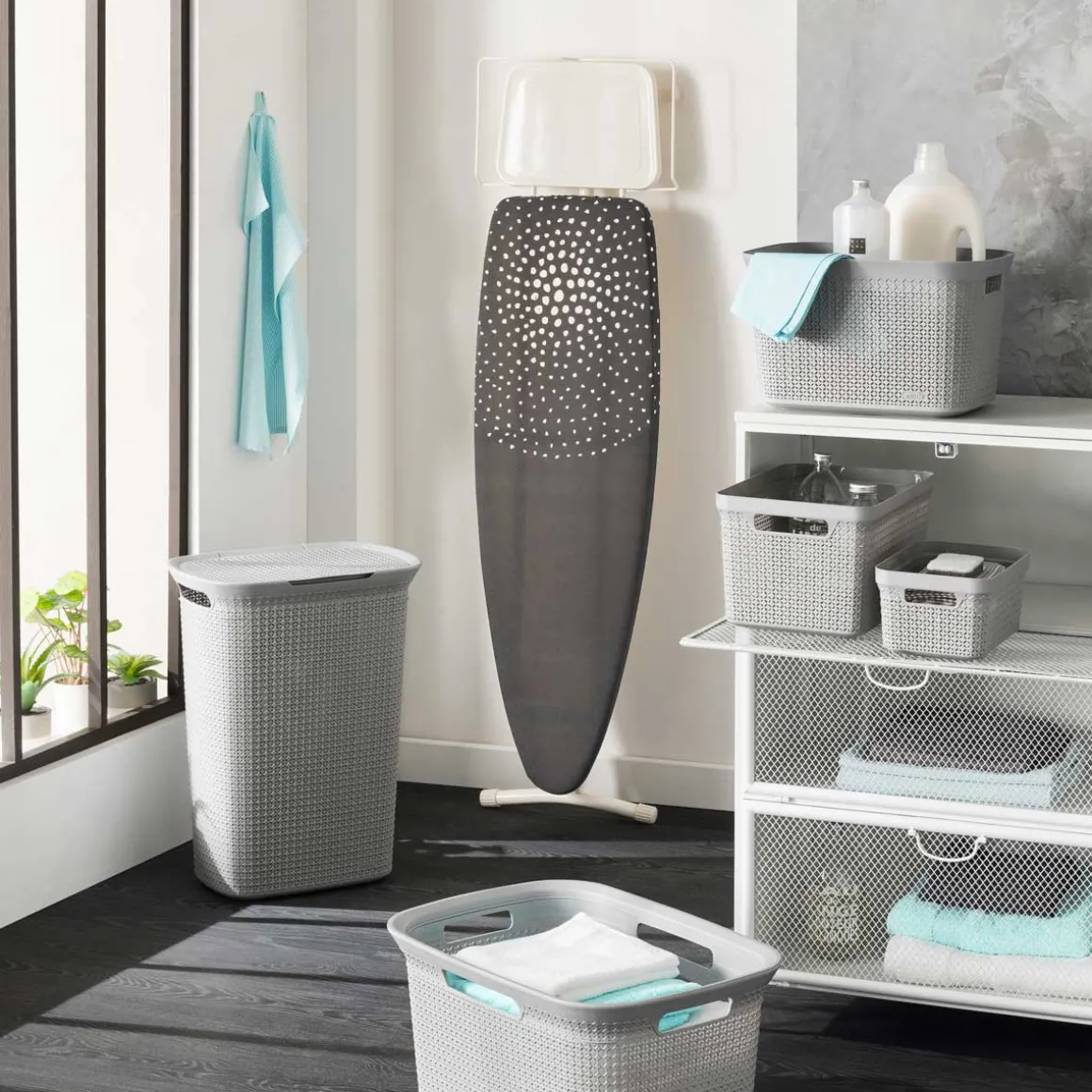 Cesto de arrumação SCANDI MODE cinza 25l