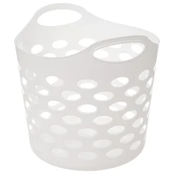 Cesto de roupa branco 28l