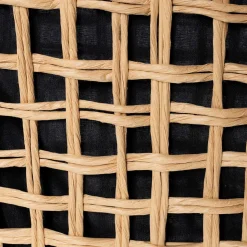 Cesto de roupa wc preto e bege 56cm