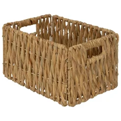 Cesto MAURA bege em jacinto 24x34cm