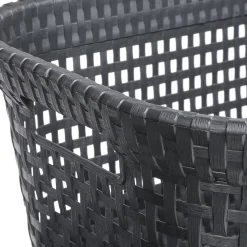 Cesto multiusos rattan cinza antracite 45l