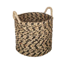 Cesto seagrass ETNIC com pegas 26x30cm