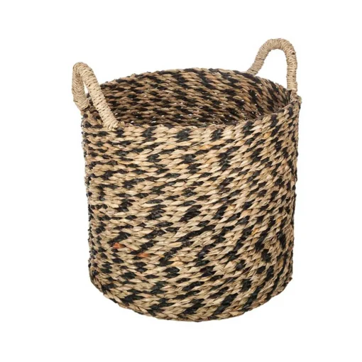 Cesto seagrass ETNIC com pegas 26x30cm