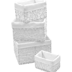 Cesto WC Branco Forrado 18x21cm