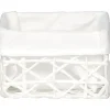 Cesto WC Branco Forrado 8x8cm