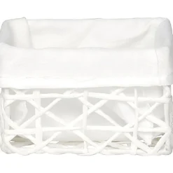 Cesto WC Branco Forrado 8x8cm