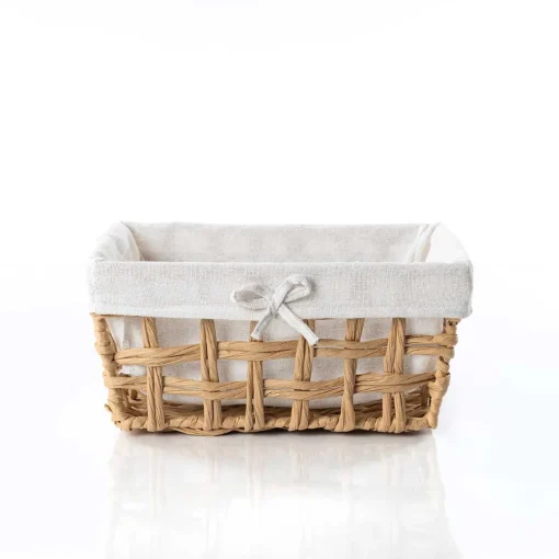 Cesto wc natural e linho 20x28cm