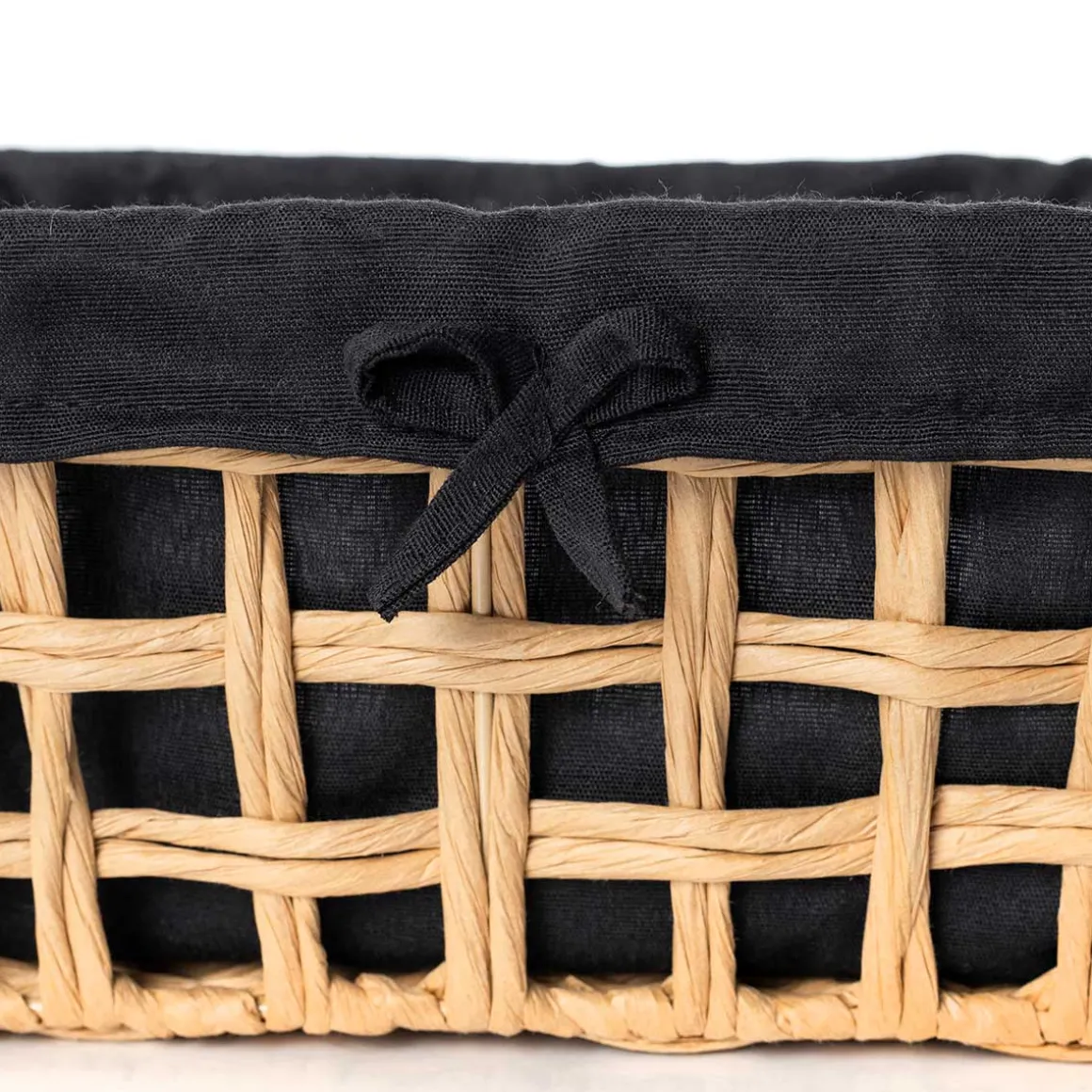 Cesto wc preto e bege 28x35cm