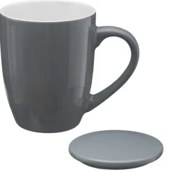 Chaleira de cerâmica cinza