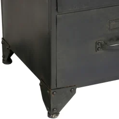 Cómoda com 6 gavetas TOROF preta em metal