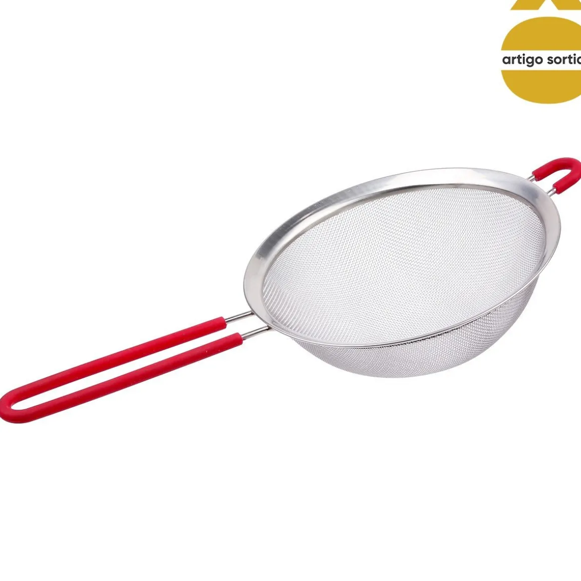 Coador em inox com cabo silicone 20cm