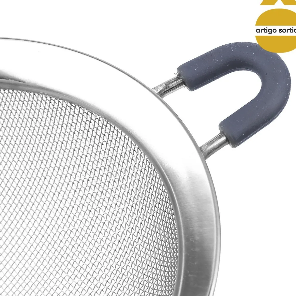 Coador em inox com cabo silicone 20cm