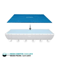 Cobertura para piscina retangular