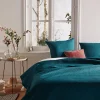 Colcha e 2 capas de almofada DOLCE VITA azul petróleo 240x260cm