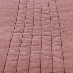 Colcha STONEWASHED rosa BLUSH com franjas 220x240cm