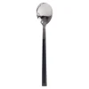 Colher de sobremesa inox com cabo preto