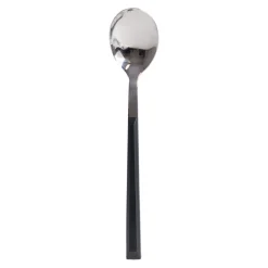 Colher de sobremesa inox com cabo preto