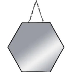Conjunto 3 Espelhos Hexagonais Pretos