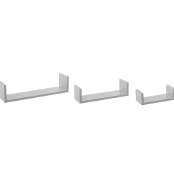 Conjunto 3 prateleiras brancas 22/32/42cm