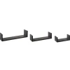 Conjunto 3 prateleiras pretas 22/32/42cm