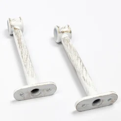 Conjunto 2 suportes branco/ouro 150mm