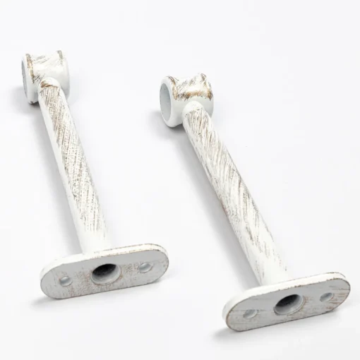 Conjunto 2 suportes branco/ouro 150mm