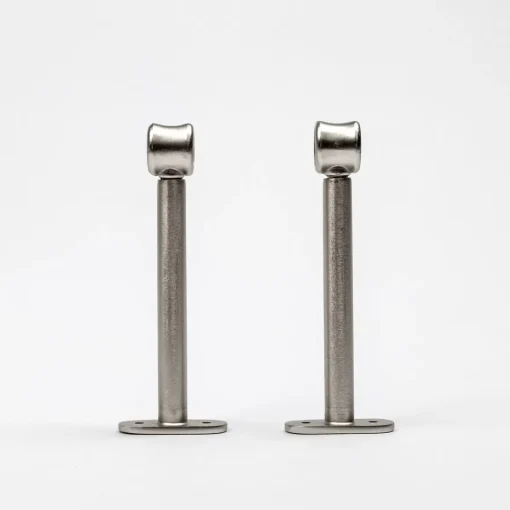 Conjunto 2 suportes prateados 150mm