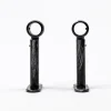 Conjunto 2 suportes preto/prateado 90mm