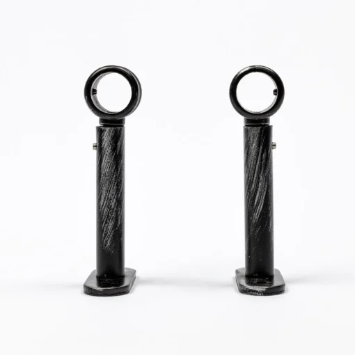 Conjunto 2 suportes preto/prateado 90mm