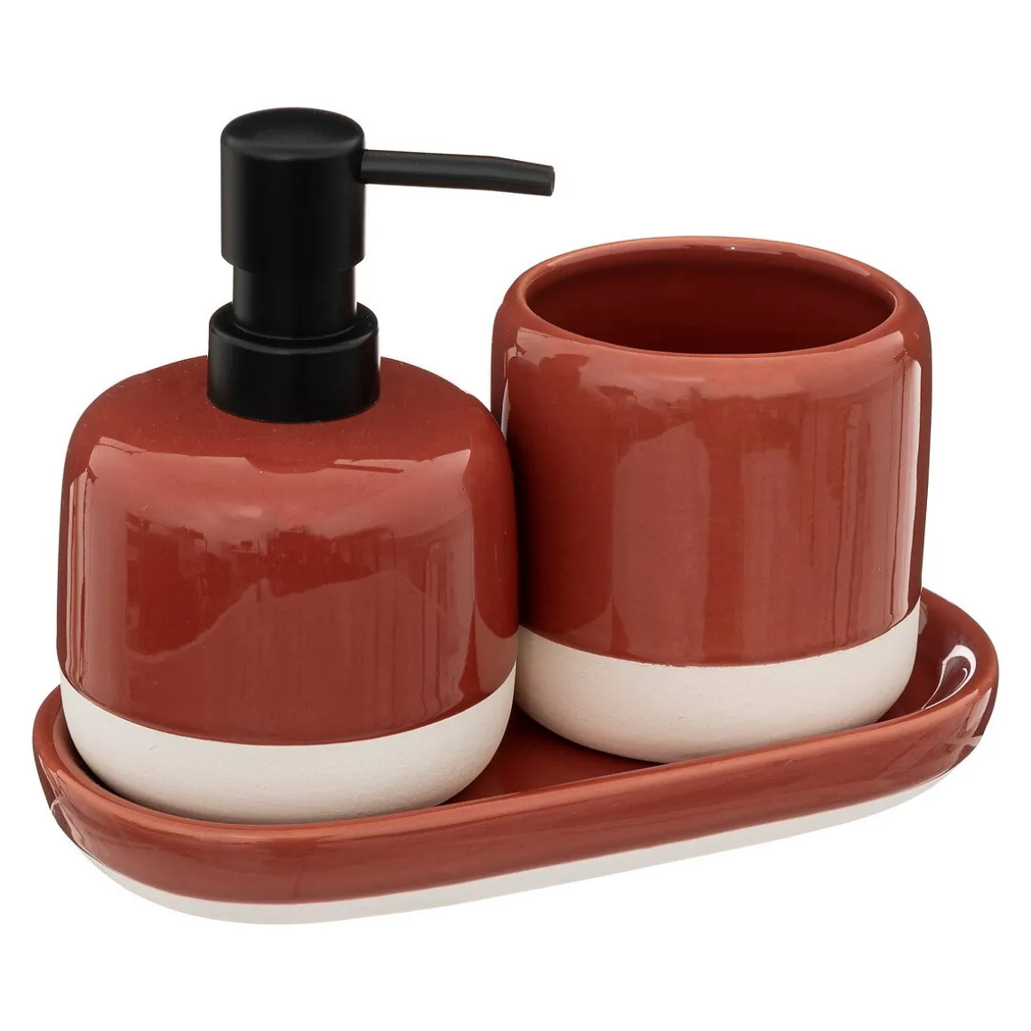 Conjunto de 3 acessórios wc SOLAR vermelho