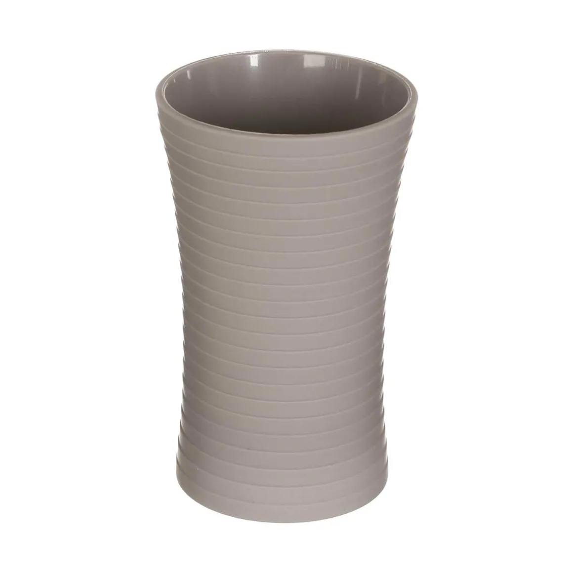 Conjunto de 3 acessórios wc riscas taupe