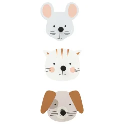 Conjunto de 3 cabides animais